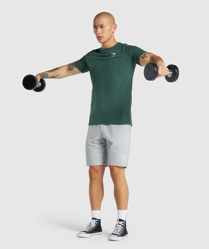 Men's Gymshark Critical 2.0 T-Shirts Dark Green | NZ 0GEQBX